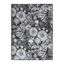 Tropical Gray Floral Reversible Flatwoven Synthetic Rug 7'10"x10'