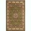 Ivory and Sage Floral Synthetic Rectangular Area Rug