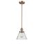 Antique Copper and Glass Mini Pendant Light