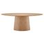 Contemporary Mid-Century 78'' Oval Natural Wood Dining Table