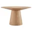Barra 53" Round Natural Wood Contemporary Dining Table