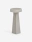 White Fiber Cement Indoor/Outdoor Round Side Table