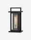 Langston Sleek Black and Bronze Outdoor Sconce with Clear Glass