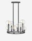 Alchemy Black Cage 8-Light Chandelier with Clear Glass