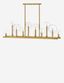Alchemy 10-Light Lacquered Brass Cage Linear Chandelier
