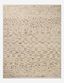 Natural and Granite Hand-Knotted Wool Abstract Rug, 2' x 3'