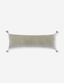 Gray Velvet Lumbar Pillow with Tassels