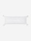 Bianca Luxe White Velvet Tassel Lumbar Pillow