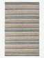 Handwoven Striped Blue Wool-Cotton Blend Rug - 8' x 10'