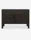 Conrad Double Black Mahogany 6-Drawer Dresser