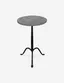 Cosmopolitan Black and Gray Marble Round Side Table