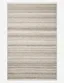 Ivory and Dove Hand-Knotted Geometric Indoor/Outdoor Rug 5'1" x 7'7"