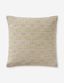 Ivory and Beige Plaid 22" Cotton Pillow with Down Insert