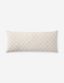 Ava Ivory and Light Beige Geometric Lumbar Pillow