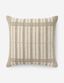 Sage and Beige Striped Cotton Down Pillow 22'' x 22''