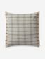 Sage and Natural Plaid Polyester Throw Pillow with Fringe