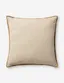 Ivory and Gold 22" Textured Linen Cotton Pillow