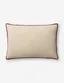 Ivory and Wine Textured Linen Blend Pillow with Down Insert