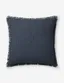 Midnight Blue 22" x 22" Woven Polyester Pillow with Fringe