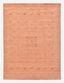 Peach Hand-Knotted Wool Geometric 5' x 8' Area Rug