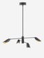 Bowery Mini 4-Light LED Chandelier in Black with Articulating Arms