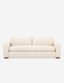 Thames Cream Performance Fabric Sofa with Washed Espresso Accents