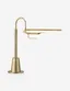 Adjustable Raven Task Lamp in Natural Brass with Sleek Lines