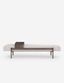 Sienna Vintage Inspired White and Brown Modern Bench