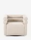 Hampton Cream Glove Leather Swivel Armchair