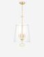 Howe Aged Brass 4-Light Drum Pendant with Clear Glass