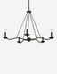 Atherton 40'' Gray Transitional Candle Silhouette Chandelier