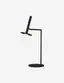 Midnight Black Nodes Adjustable Table Lamp with Milk White Globe