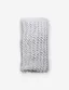 Finn 60'' x 50'' Silver Organic Hand-Knit Chunky Throw