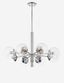 Elegant Globe Orb 8-Light Chandelier in Polished Nickel