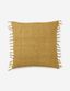 Citron Linen Round Throw Pillow with Tasseled Ends - 20" x 20"
