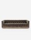 Maxx Contemporary Gray Velvet Sofa with Aged Bronze Accents