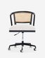 Alexa Contemporary Brushed Ebony Leather Swivel Conference Chair