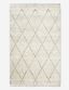Ivory Wool-Viscose Blend Hand-Knotted Moroccan Shag Rug - 8' x 10'