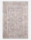 Reversible Gray Synthetic Easy-Care Rectangular Rug