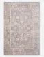 Reversible Gray Synthetic Easy-Care Rectangular Rug